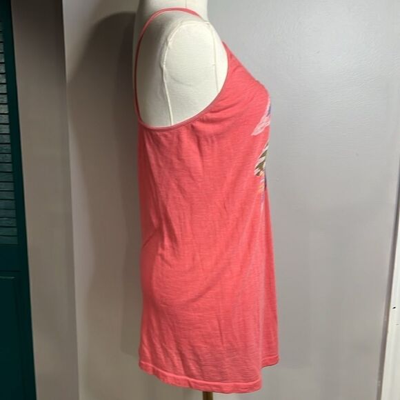 Nordstrom M. Rena pink feather pattern tunic tank top xs/s - Picture 3 of 6